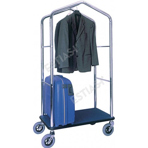 Chrome plated steel luggage trolley
