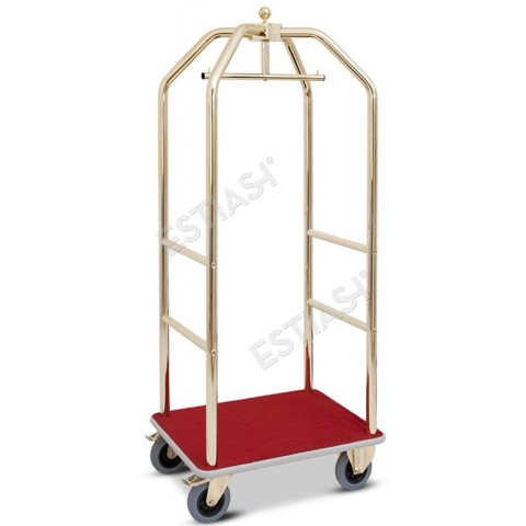 Brass plated steel luggage trolley METALCARRELLI