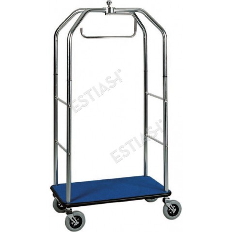 Chrome plated steel luggage trolley
