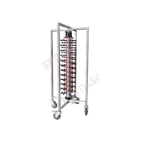 Stainless steel mobile plate trolley for 48 or 80 plates