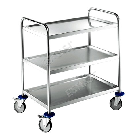 3-deck inox cart