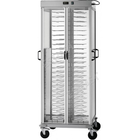Heated cabinet trolley for 88 plates