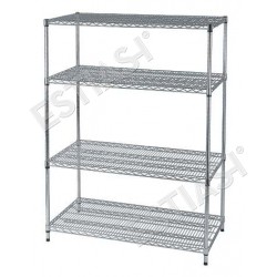 Chrome shelving unit