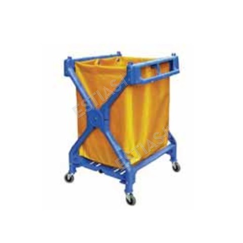 Plastic laundry trolley with 1 bag