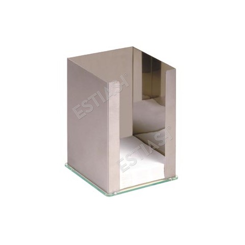 Stainless steel paper napkin holder 13x13