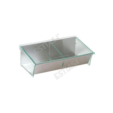 2 Compartment coffee bar organizer  33cm