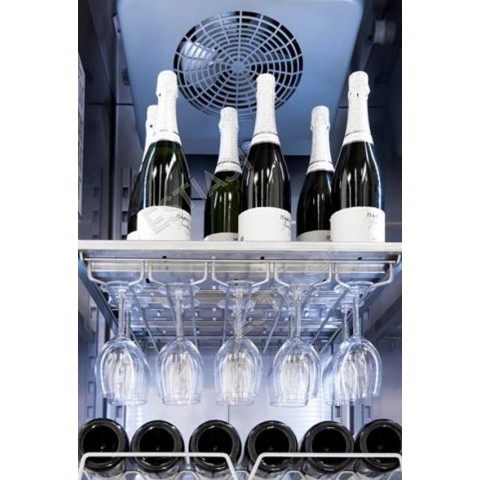 Stainless steel perforated shelf for hanging glasses INOMAK