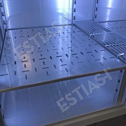 Stainless steel perforated shelf for bottles INOMAK
