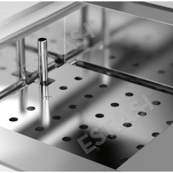 Σύστημα υπερχείλισης και διάτρητος ψευδοπυθμένας για στήριξη των δοχείων  