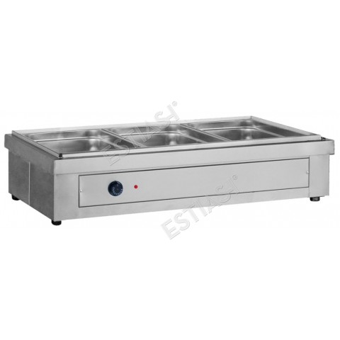 Bain marie w/o showcase for 3 GN containers