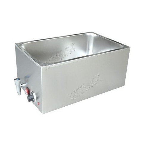 Bain marie for 1 GN 1/1 with drain tap
