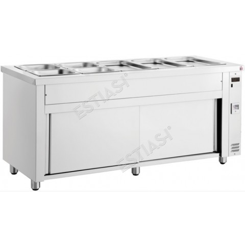 Bain Marie on Cupboard 5 GN INOMAK
