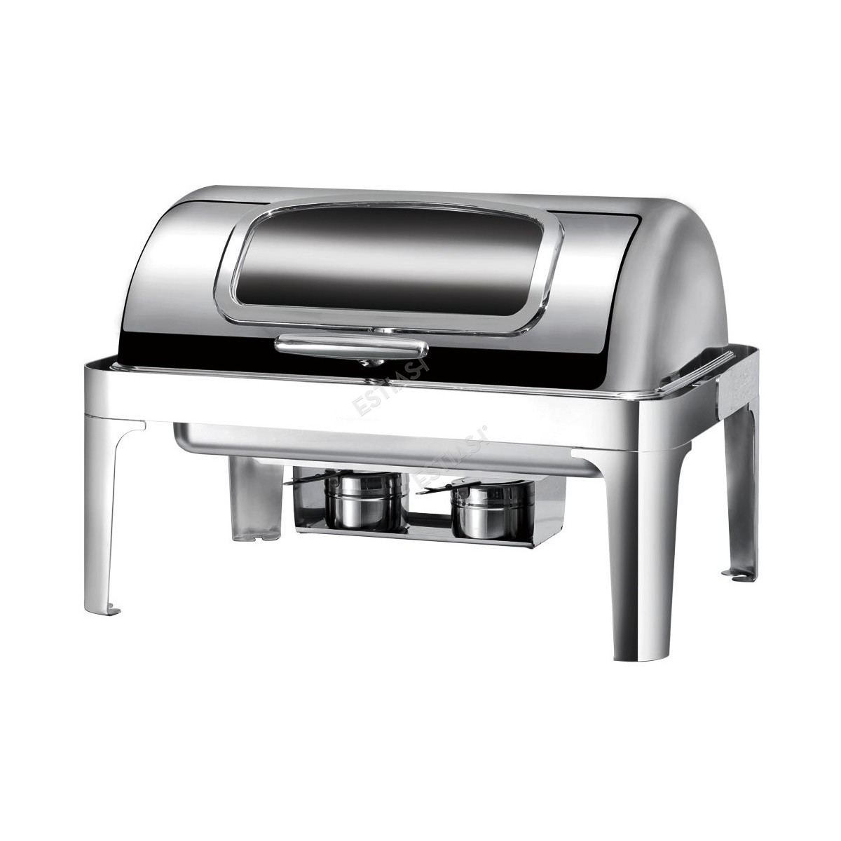 Roll top chafing dish GN 1/1 with glass window