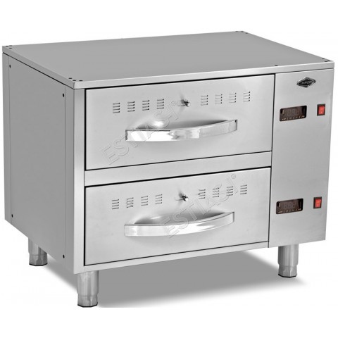 Double heated drawer 83cm