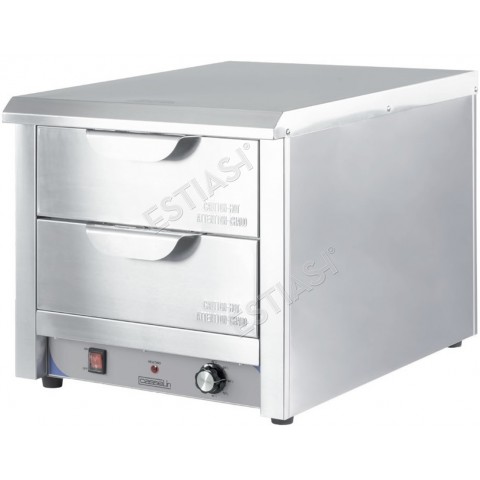 Double heated drawer 47cm