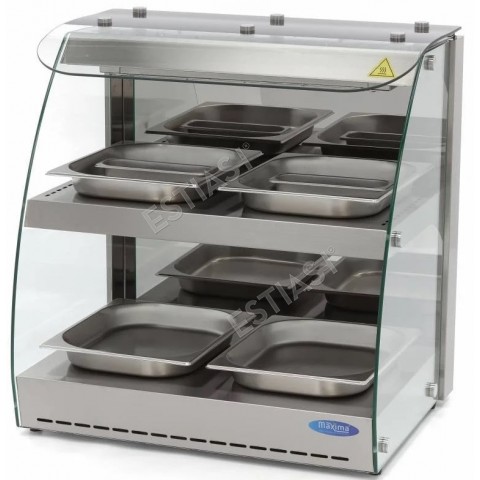 Stainless steel warming showcase MAXIMA