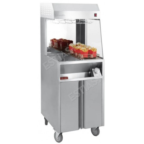 Fry holding station 60cm with storage cabinet