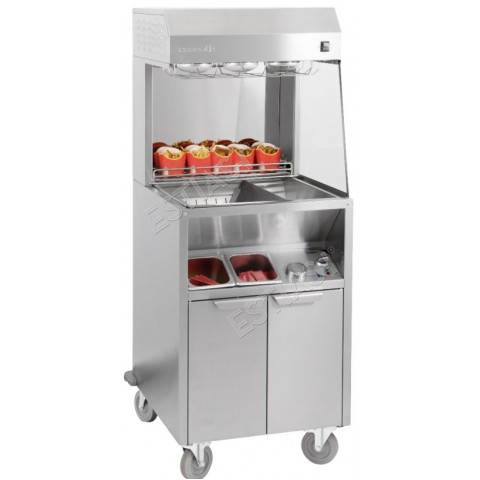 Fry holding station 60cm with storage cabinet