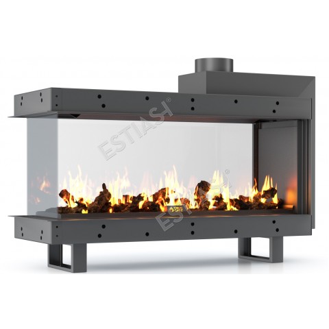 3sides fireplace 100cm