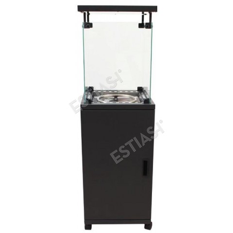 Gas fireplace height 136cm
