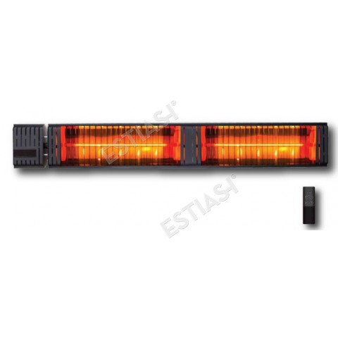 Electric patio heater with remote control 3kW 