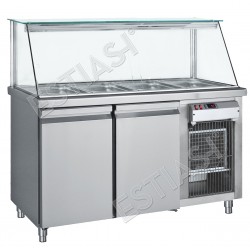 Refrigerated saladette display 139cm