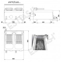 Commercial electric double fryer Baron 6NFR/E600R