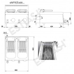 Επαγγελματική φριτέζα ηλεκτρική διπλή Baron 6NFR/E600R