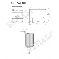 Γκριλιέρα μονή ηλεκτρική επαφής BARON 6NCW/E400