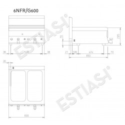 Commercial gas double fryer Baron 6NFR/G600