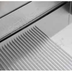 Gas griddle 60cm flat - grooved inox plate BARON N6FTT/G623