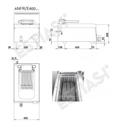 Commercial electric single fryer Baron 6NFR/E400R