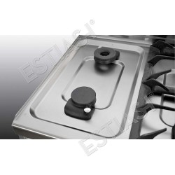 Επαγγελματική κουζίνα αερίου με 4 εστίες και κυκλοθερμικό ηλεκτρικό φούρνο Baron 6PCΝ/GFEV722