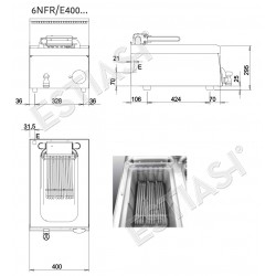 Commercial electric single fryer enhanced Baron 6NFR/E400R